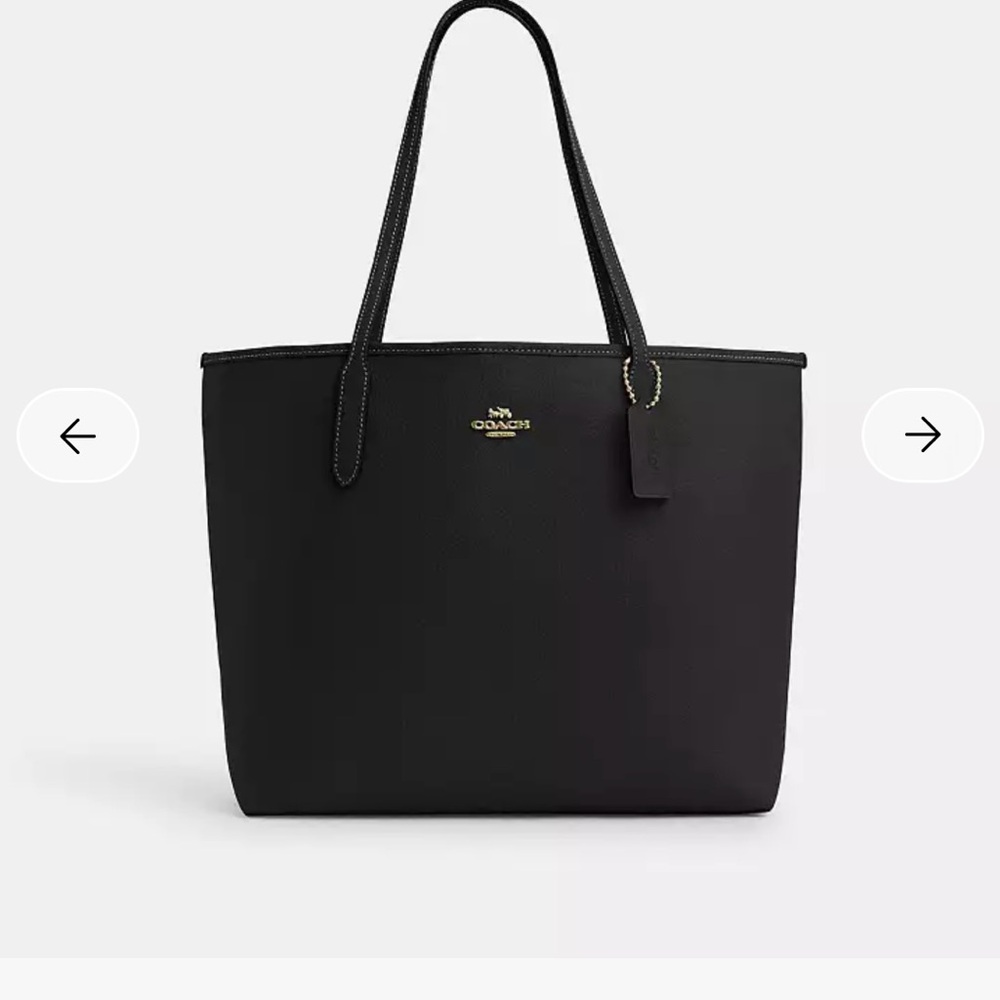 Coach Black Leather Tote